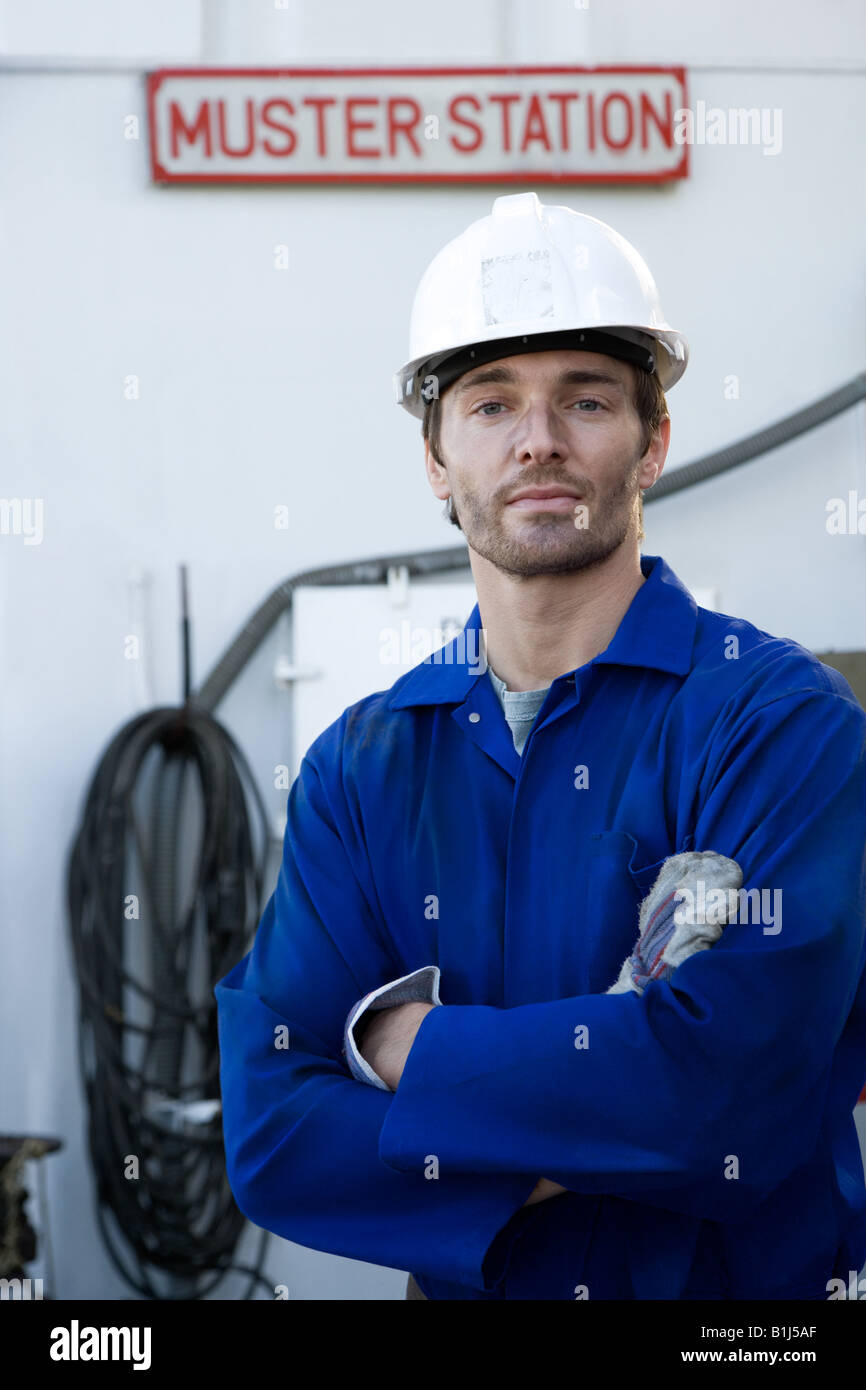 Portrait of a manual worker Stock Photo