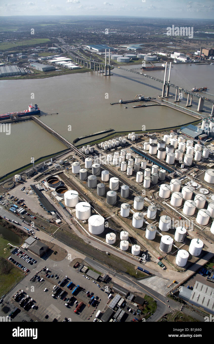 Aerial view south west of Thurrock Oil Storage Depot Queen Elizabeth II