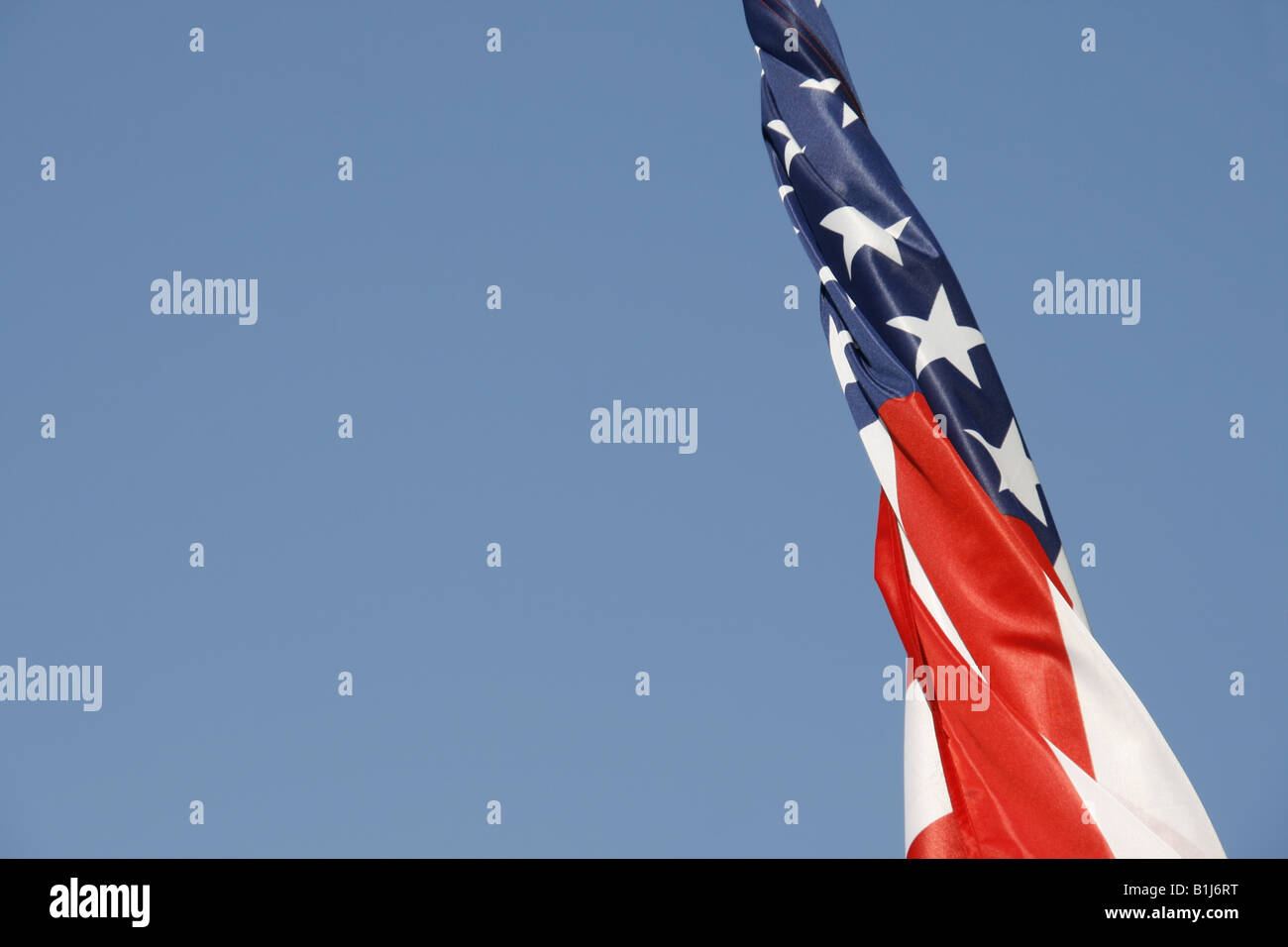 american flag and sunny blue sky Stock Photo - Alamy