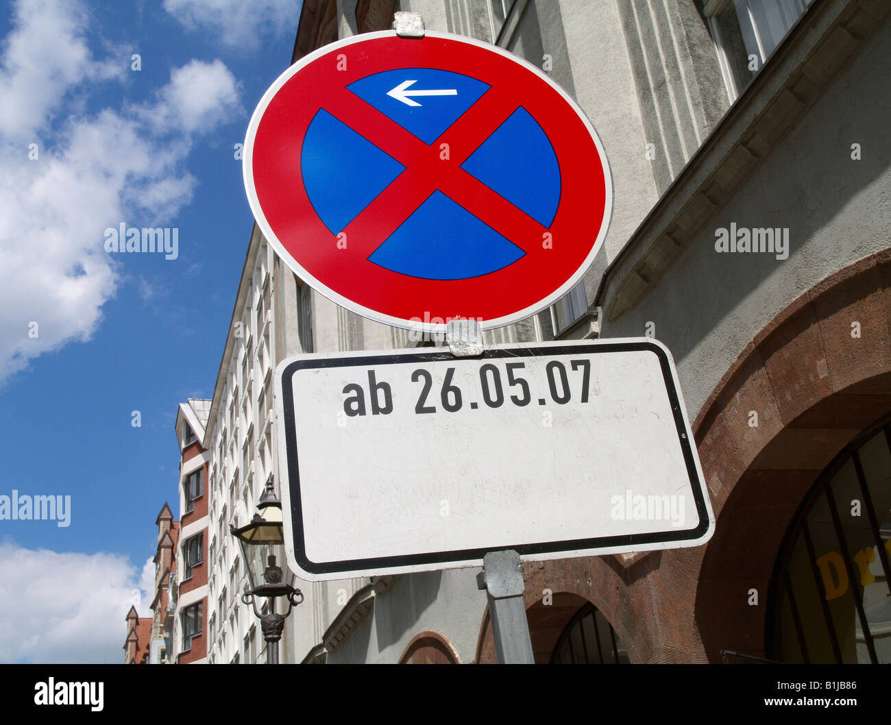 traffic sign no parking Stock Photo