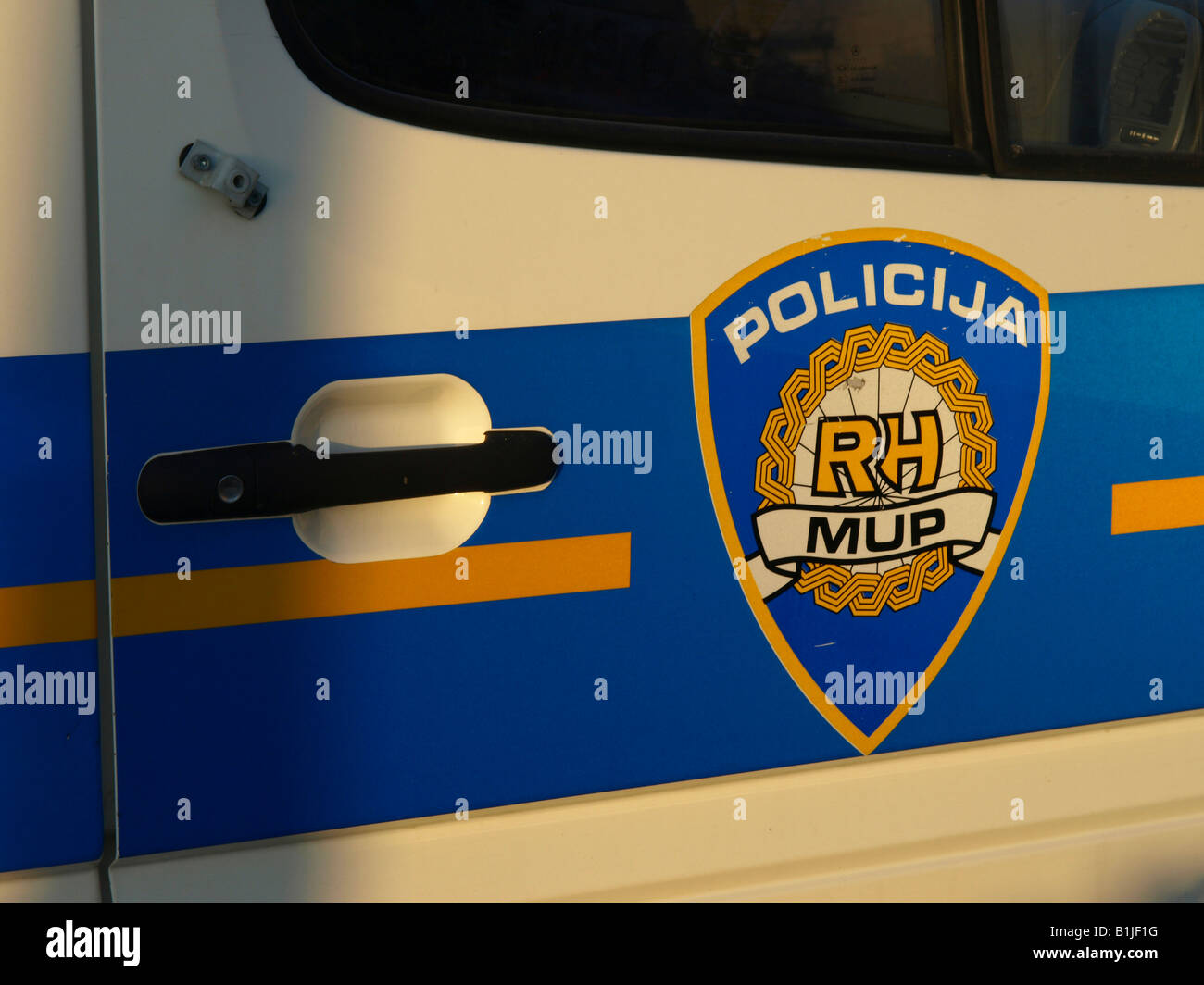 Croatian Police Car, Policija, Detail Stock Photo - Alamy