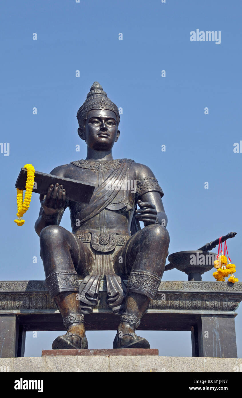 statue of King Rama I., Thailand, Sukhotai Stock Photo
