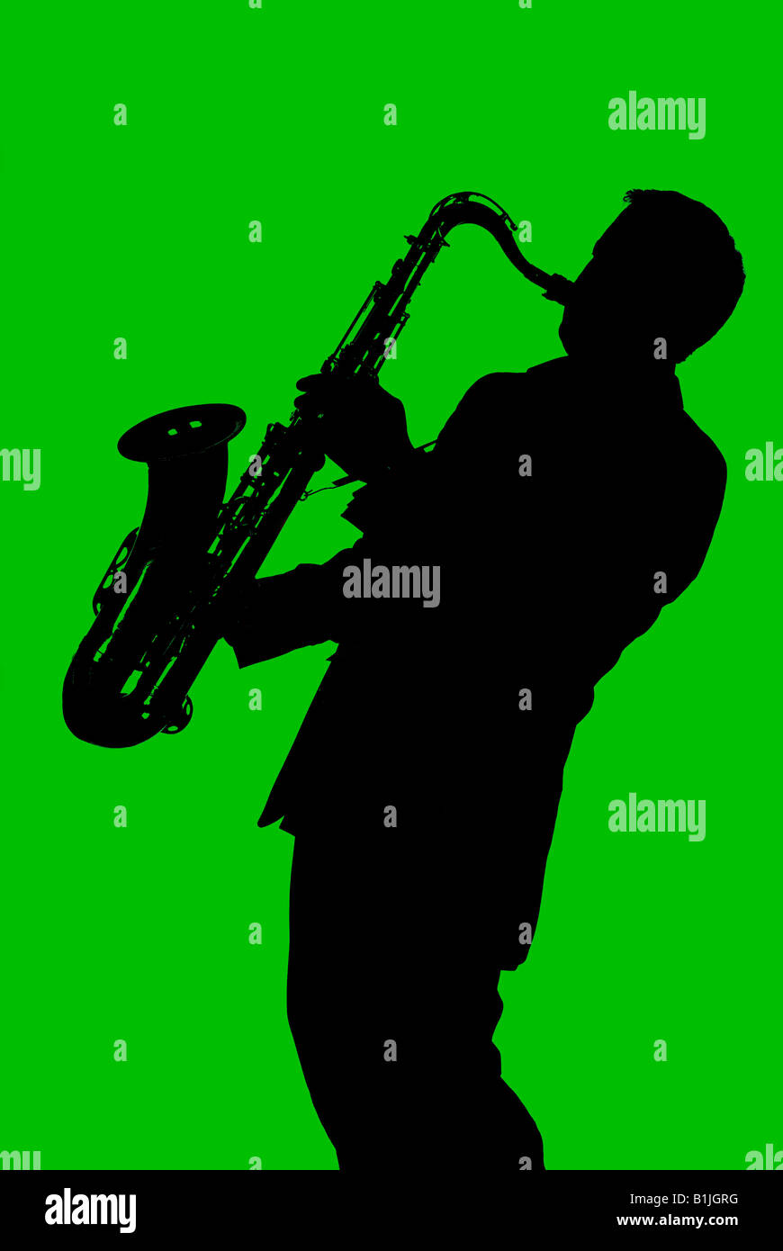 half Criticize solo Silhouette of man playing a saxophone hi-res stock photography and images -  Alamy
