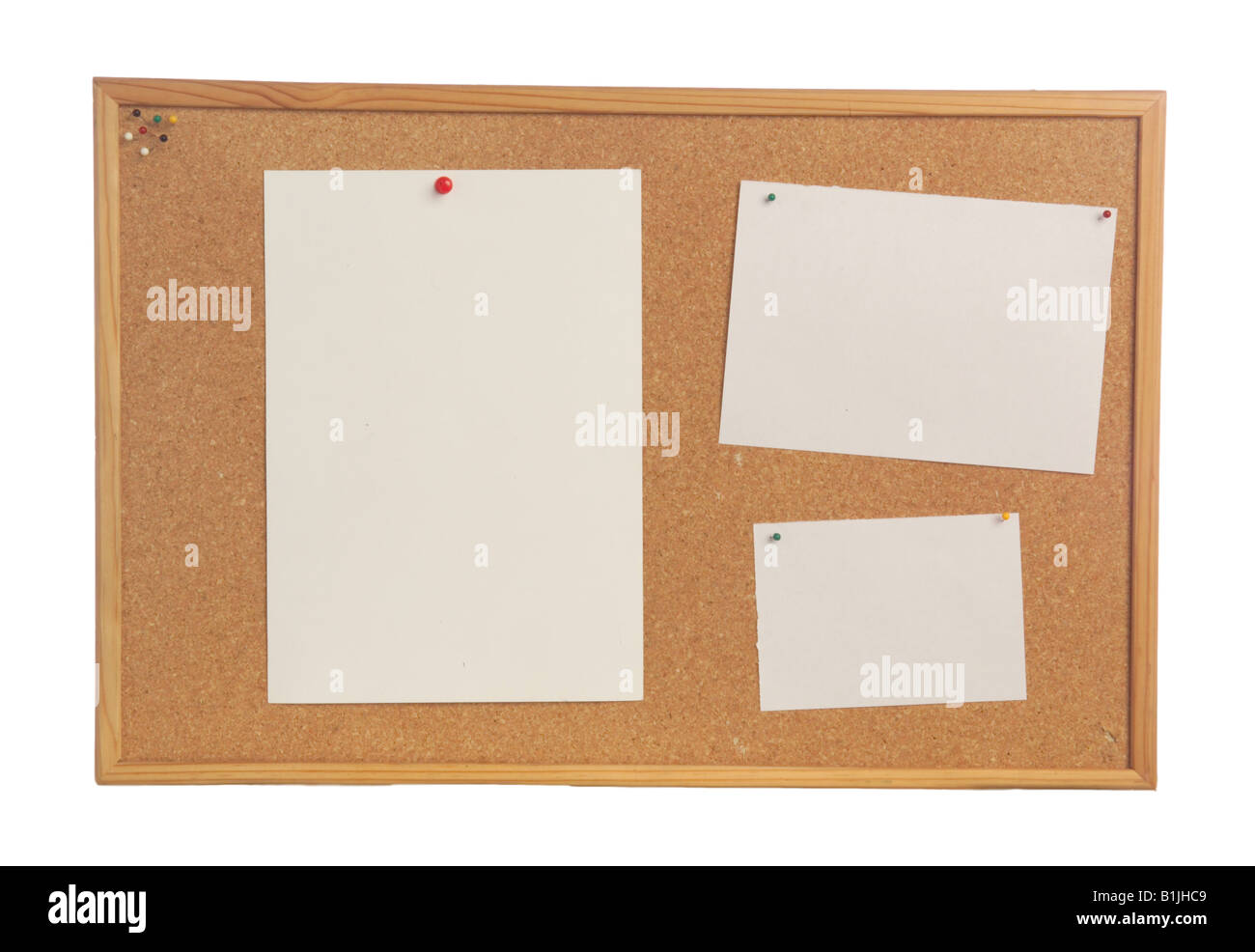 Cork Notice Board straight on Stock Photo Alamy