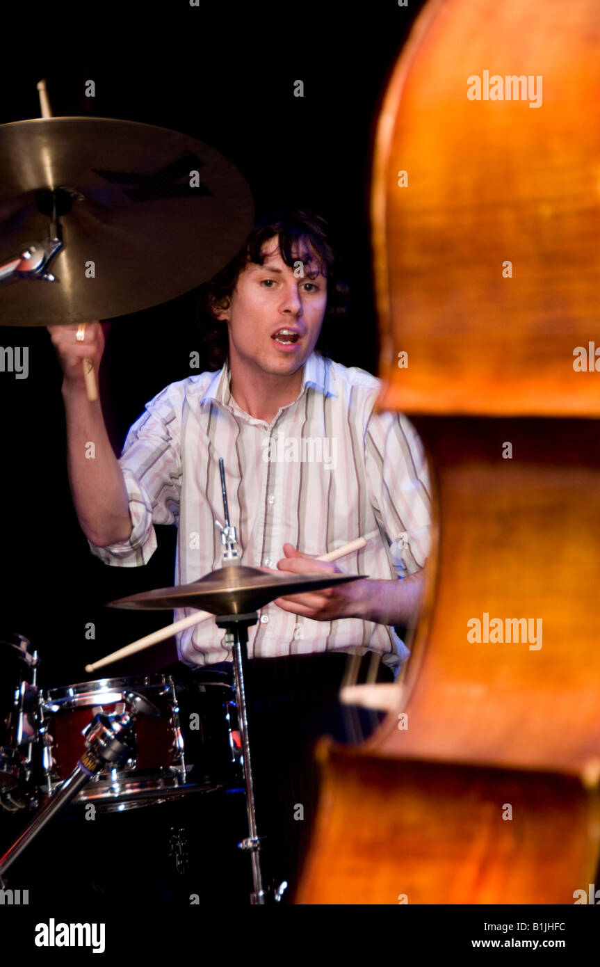 young male jazz drummer, UK Stock Photo Alamy