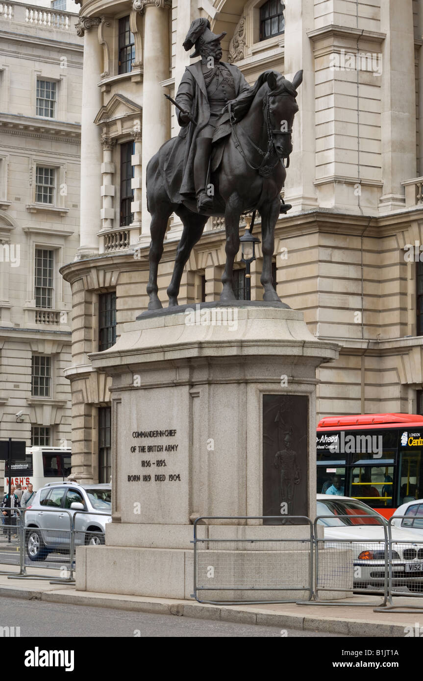 The statue of Prince George Duke of Cambridge in Whitehall London ...