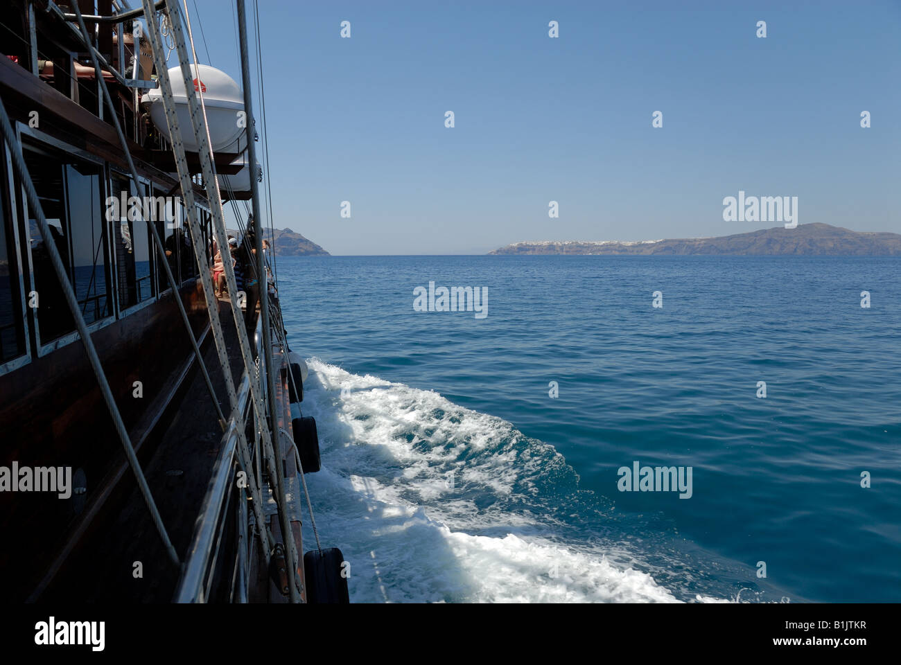 Sailing boat in the Aegean Sea, Greece Stock Photo - Alamy