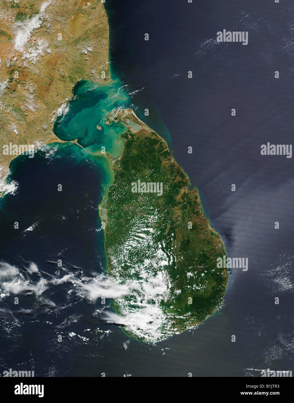 Sri Lanka Satellite View Satellite Image Of Sri Lanka Stock Photo - Alamy