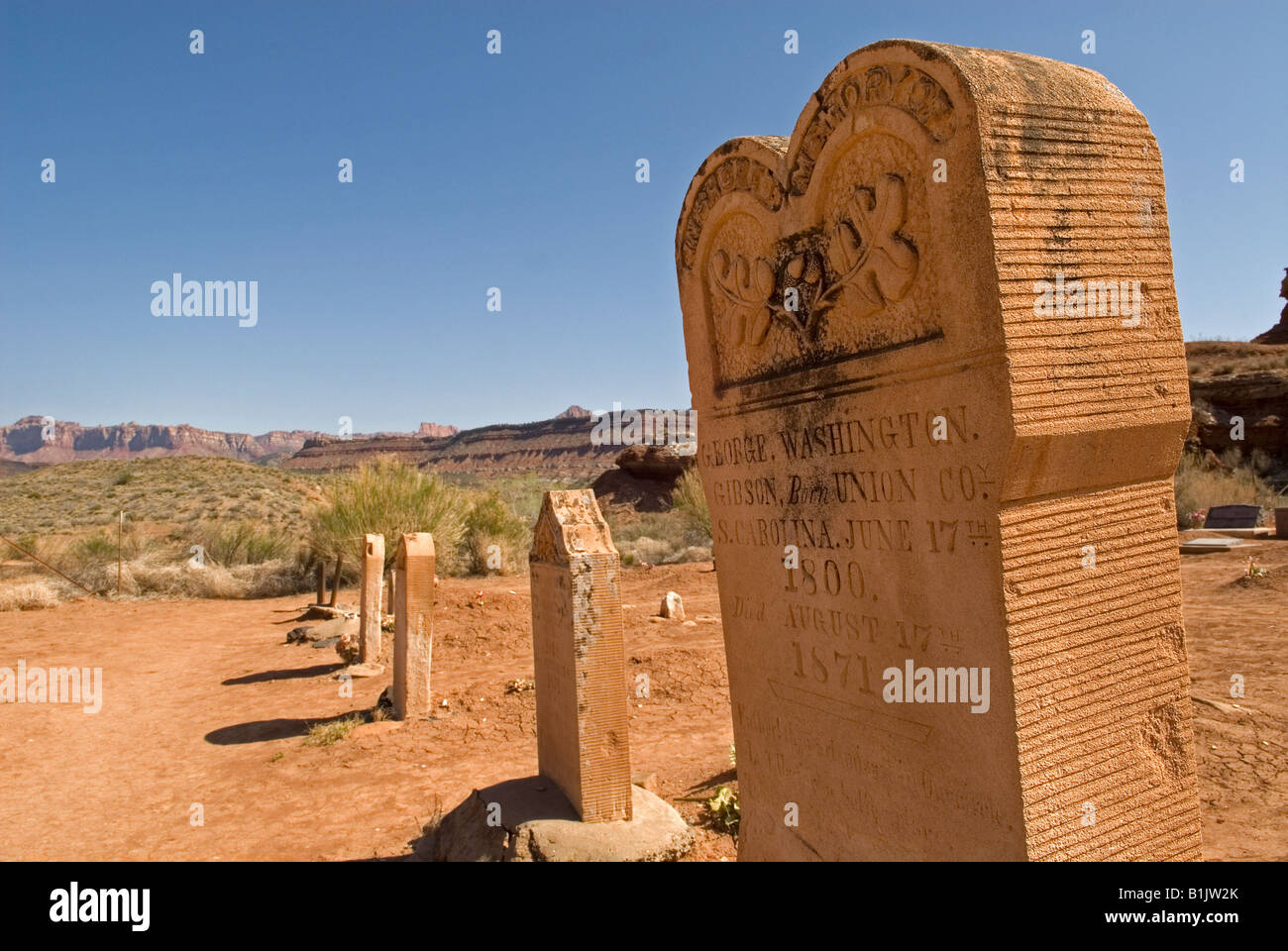Photograph of Headstones in Grafton Cemetery, Grafton Ghost Town, Utah
