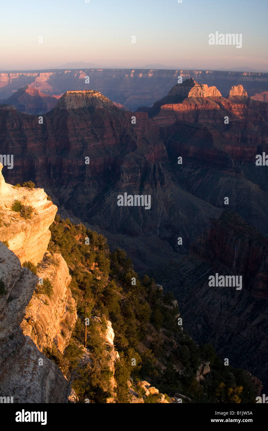 Sunset over the Grand Canyon National Park in Arizona, USA. Stock Photo