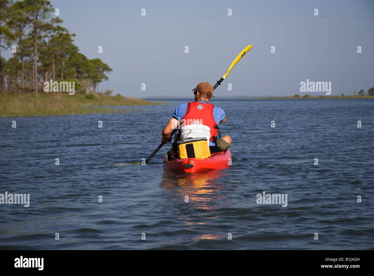 kayaking along the bay side of St Island along North Florida s