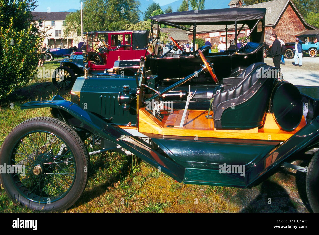 Vintage Ford Model T Cars at a Model T Meet and Rally Stock Photo