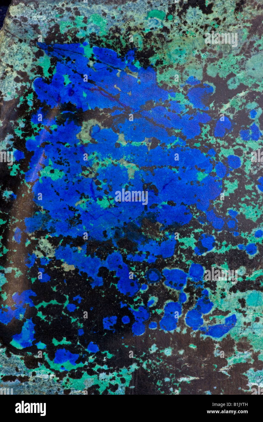 Malachite and Azurite Copper minerals from Bagdad Copper Mine in Bagdad