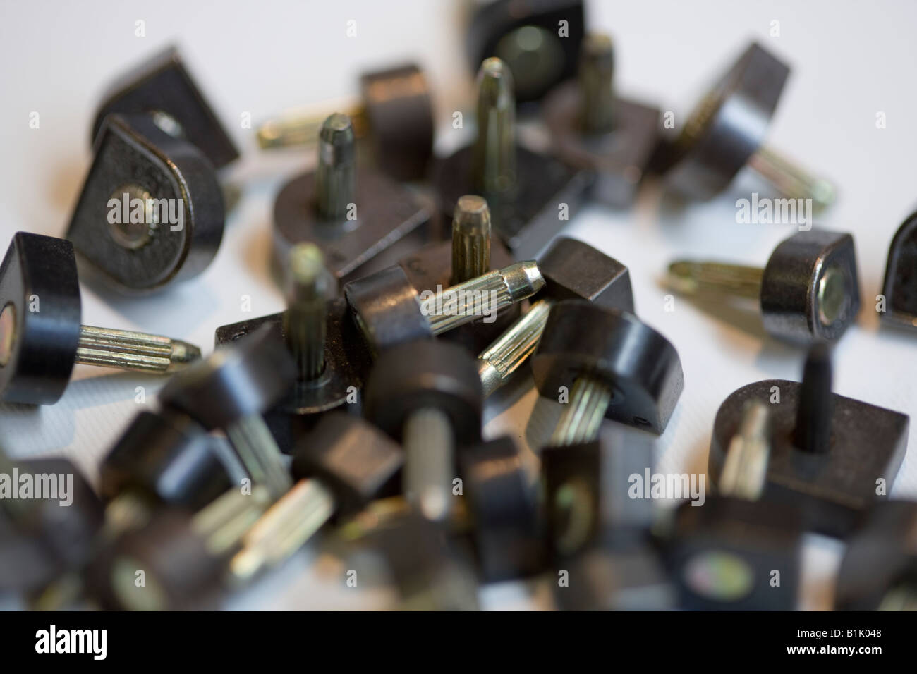 thumbnail image 2 of 7mm X 7mm Black Stiletto Heel Repair Tip – Rubber Shoe Sole End Cap, Pair, U-Shaped Pin Like 2 of 3