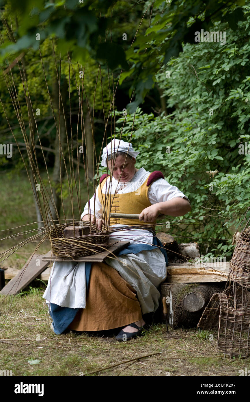 Tudor basket weaver Stock Photo Alamy