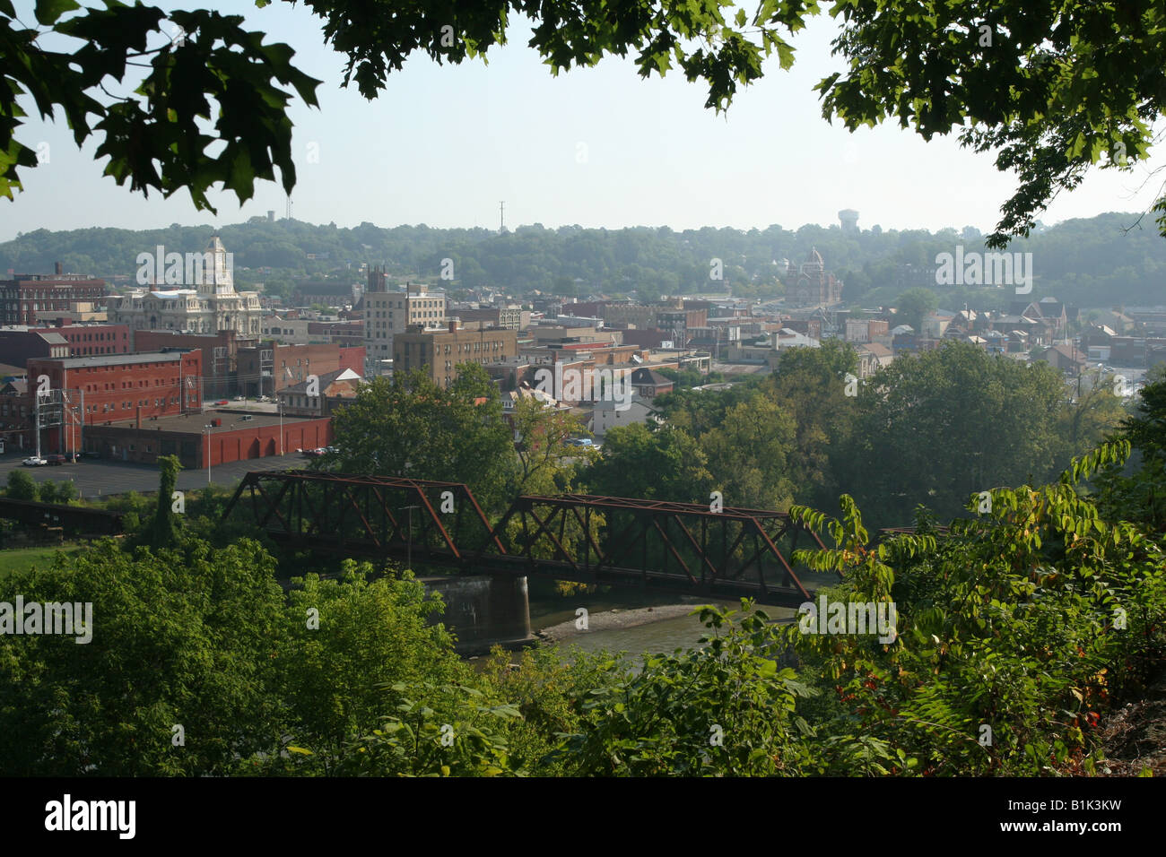 Cityscape of Zanesville Ohio In Morning Stock Photo Alamy