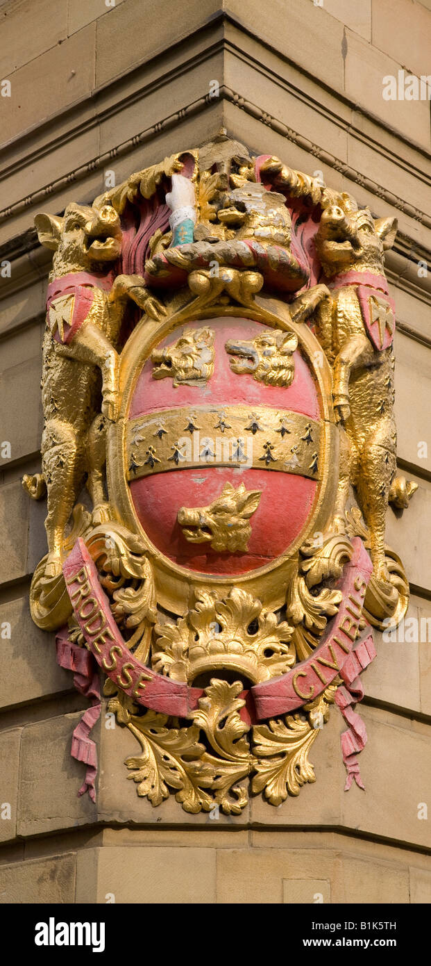 City of York coat of arms with wild boars Stock Photo Alamy
