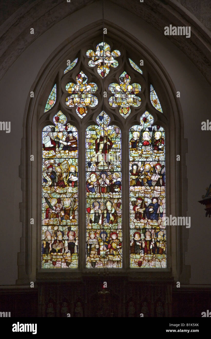 Church stained glass window York England Stock Photo Alamy