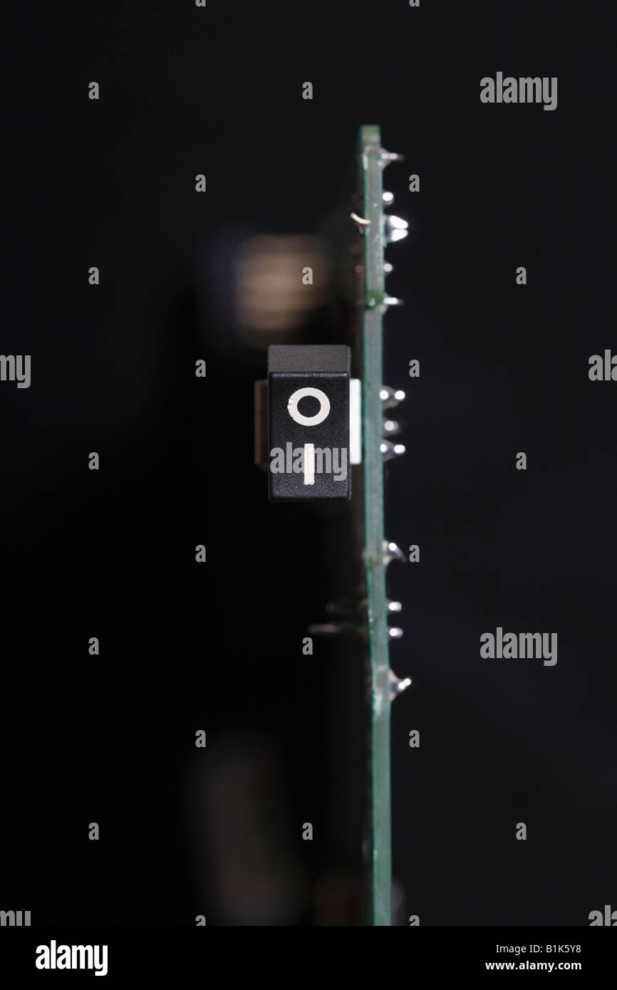 On Off switch on circuit board Stock Photo - Alamy