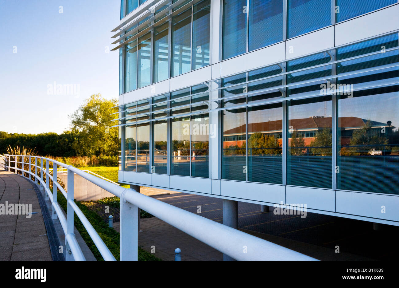 Pegasus Office Development Building Side of the new modern contemporary Pegasus office building on ...