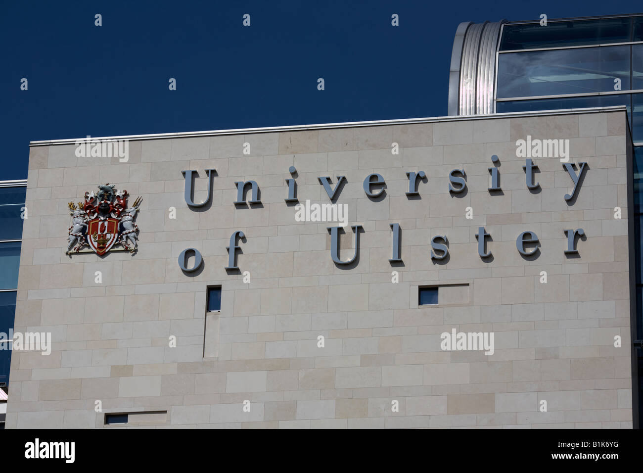 university of ulster sign on the side of the art college belfast northern  ireland Stock Photo - Alamy