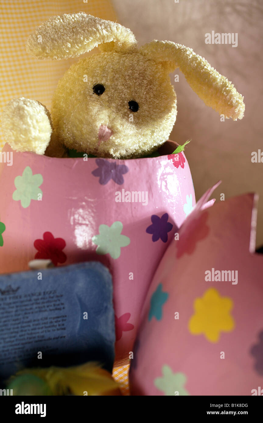 Easter eggs and Easter bunny Stock Photo - Alamy