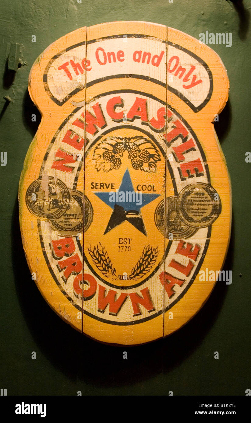 Old Newcastle Brown ale sign Stock Photo Alamy