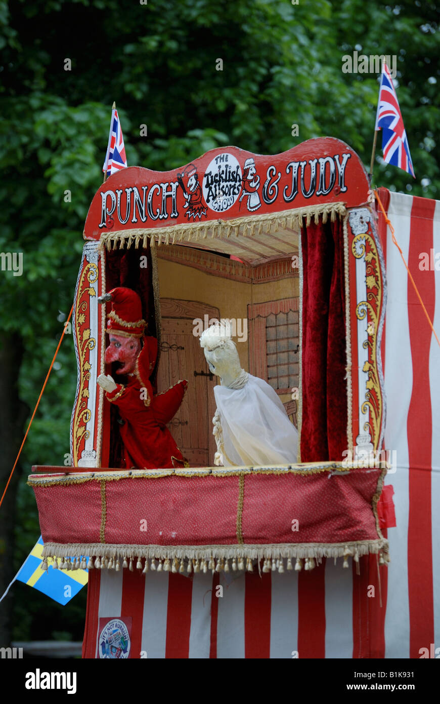 Punch and judy puppets childrens entertainment hires stock photography