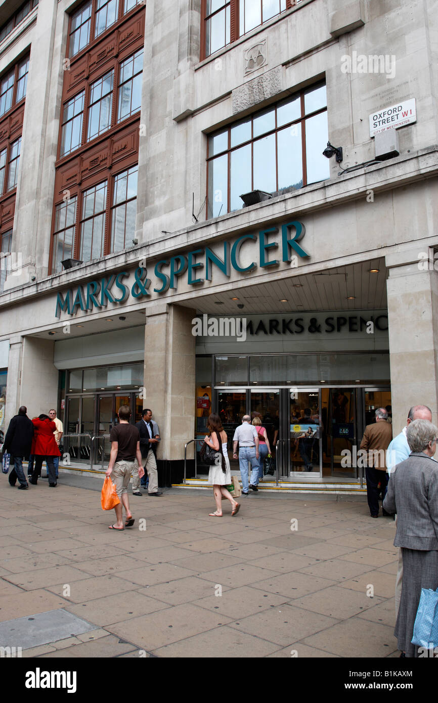 marks and spencer exterior oxford street london england uk Stock Photo