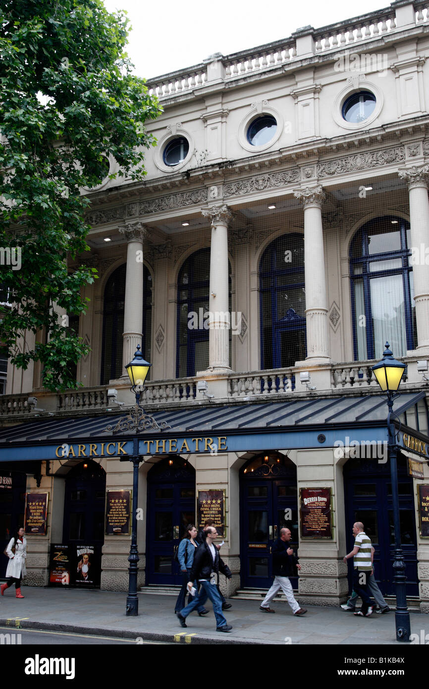 exterior of the garrick theatre charing cross road westminster london