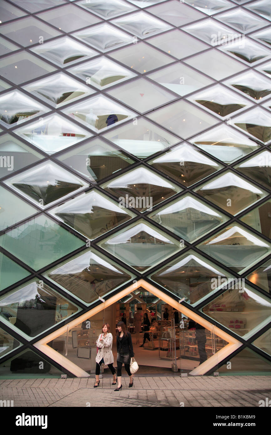 Entrance to Prada Aoyama Tokyo Japan Building design by architects Herzog  de Meuron Stock Photo - Alamy