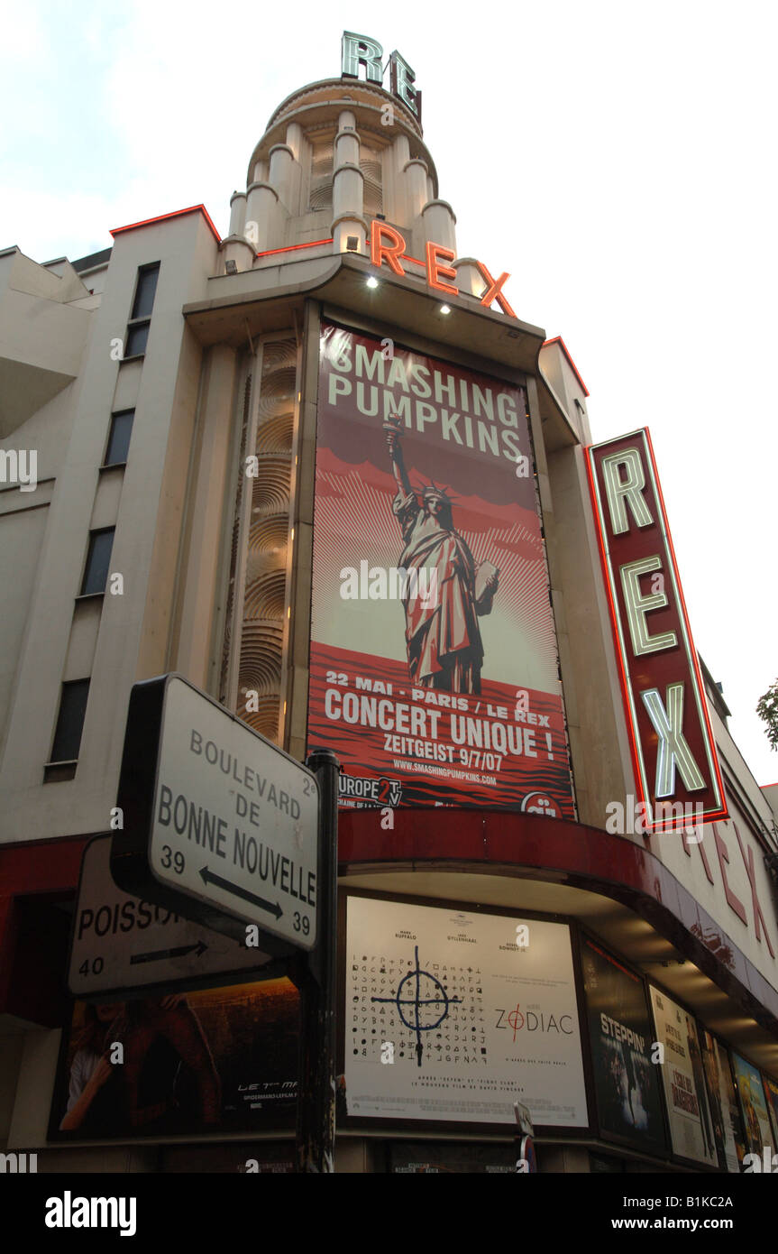 The Rex Theatre Paris France Stock Photo