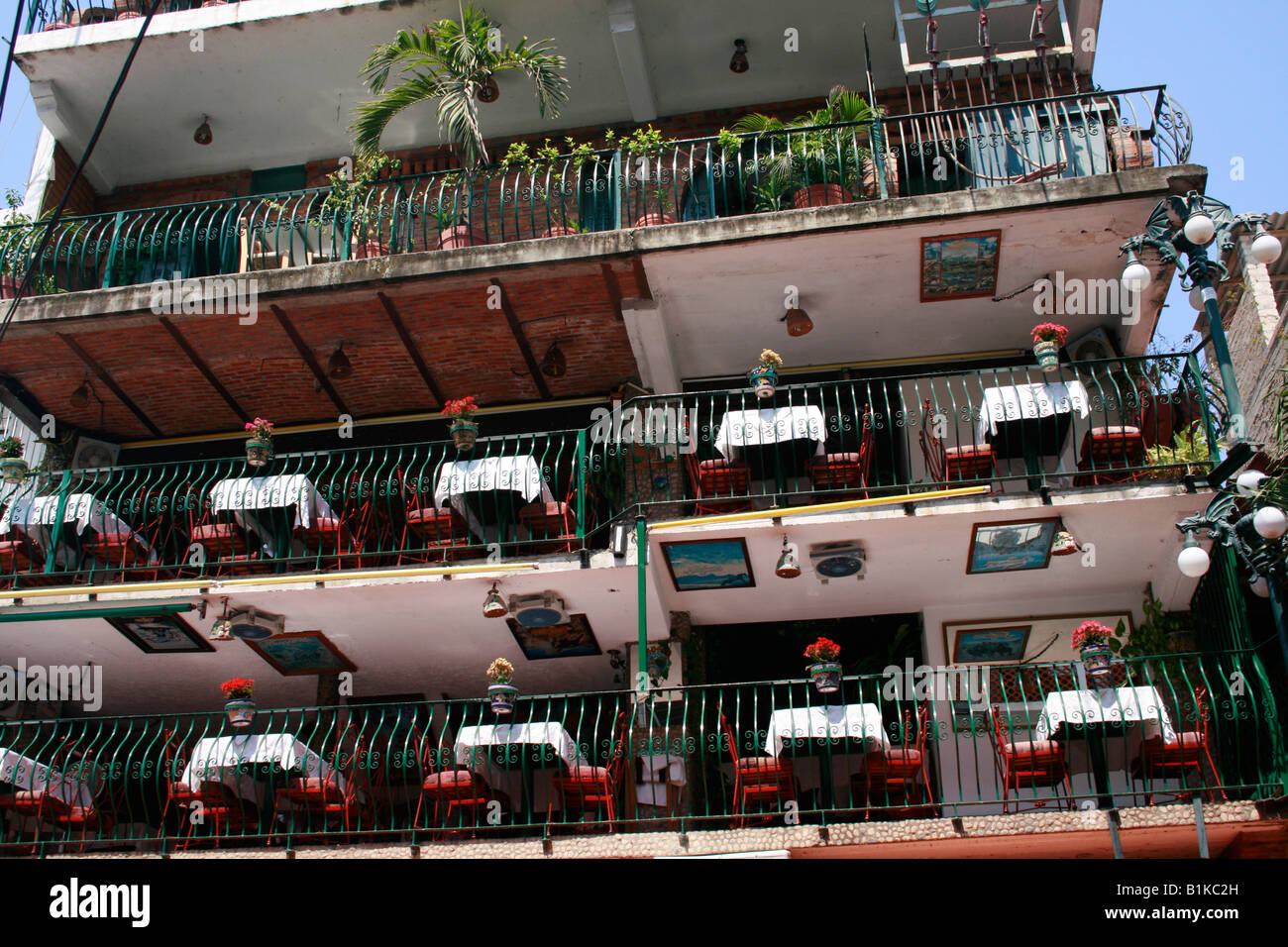 Colourful restaurant in the old town of Puerto Vallarta Stock Photo Alamy