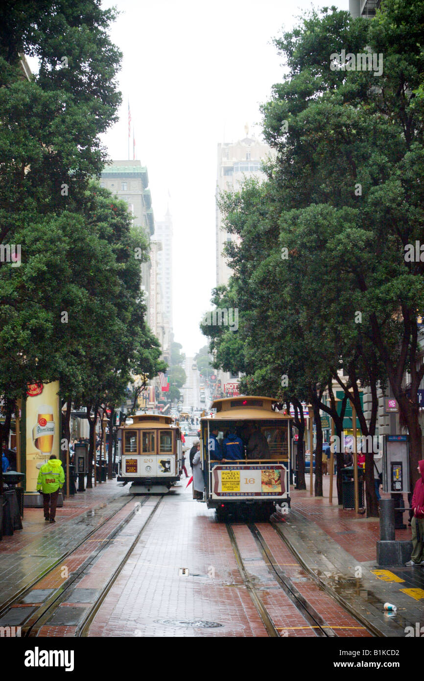 Cable cars in San Francisco, California Stock Photo Alamy