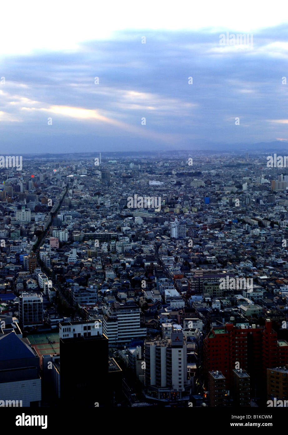 Tokyo City roof tops Stock Photo