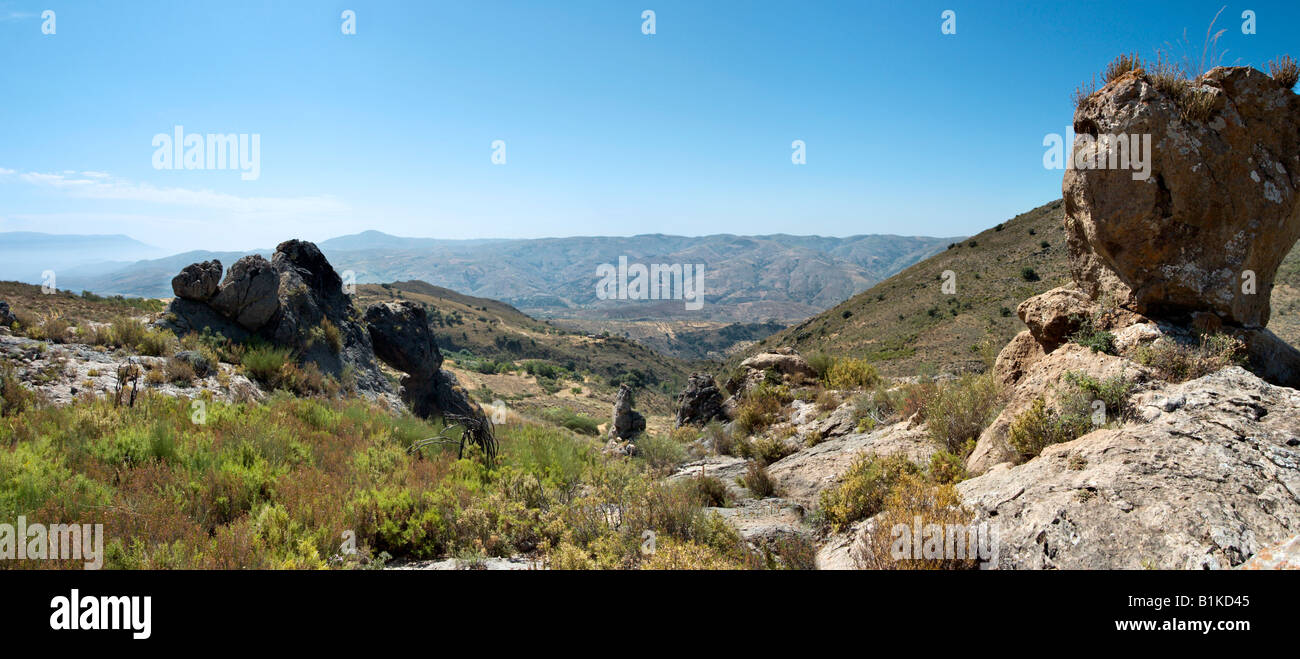 Landscape between Berchules and Juviles, Las Alpujarras, Andalucia, Spain Stock Photo