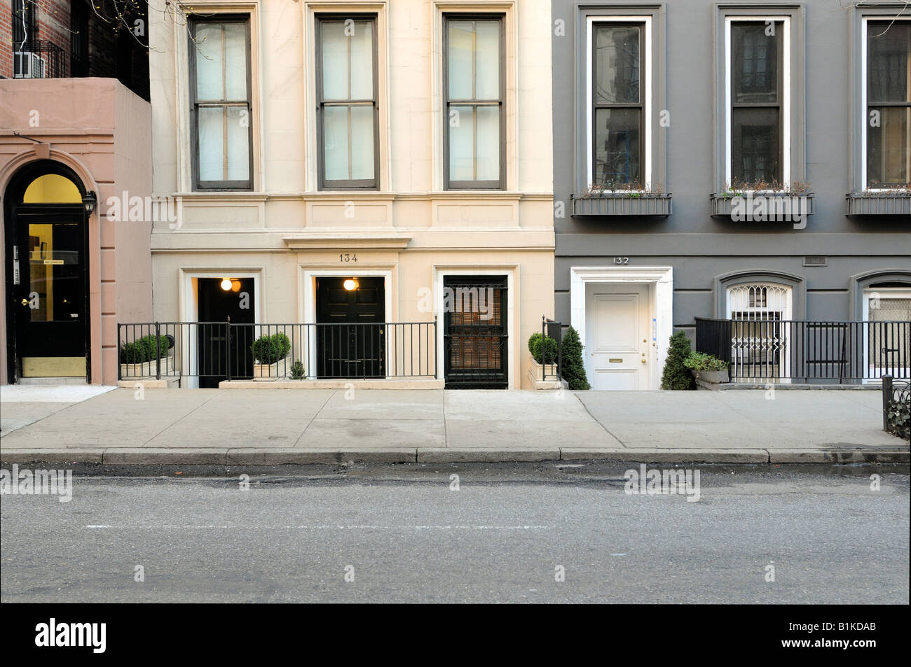 New York City Brownstones Stock Photo Alamy