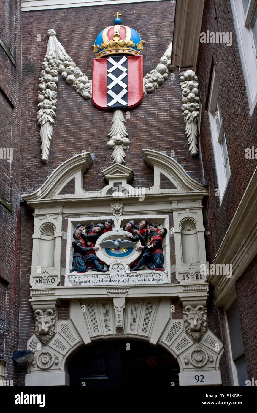 Gateway near Amsterdams Historisch Museum Holland Stock Photo