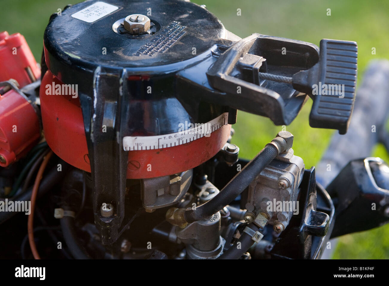 Image of an exposed boat motor pull start Stock Photo Alamy