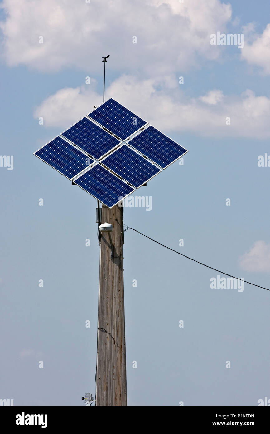 Solar Panel natural green energy source solar power station in Ohio USA