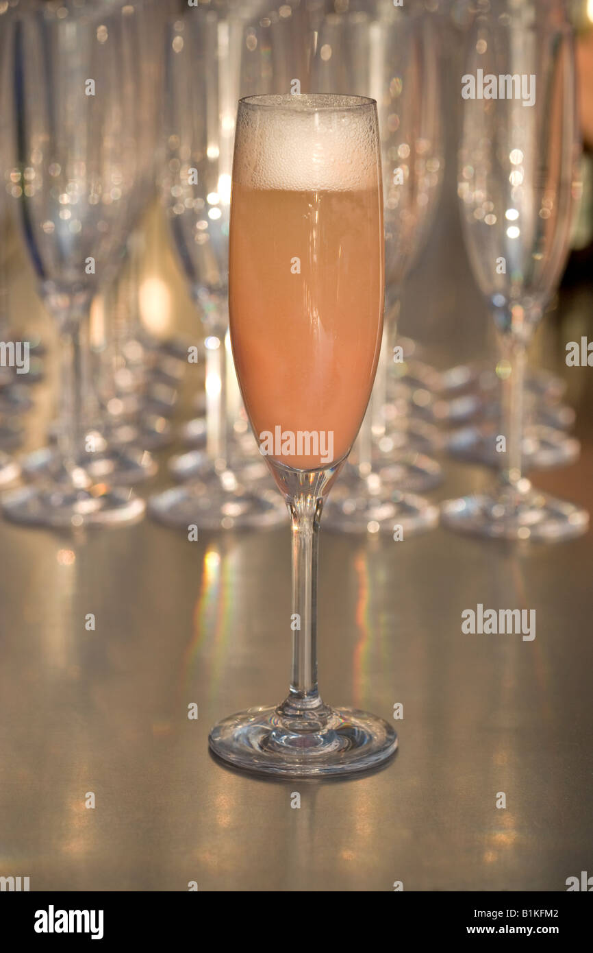 A Glass of White Peach Bellini Royal Festival Hall London Stock Photo ...