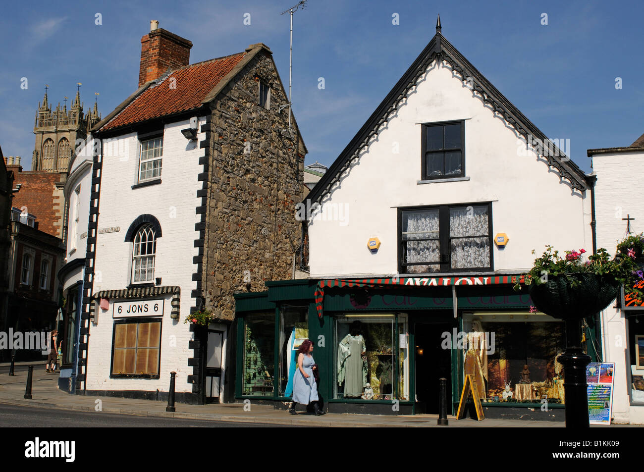 Market place glastonbury somerset england hires stock photography and