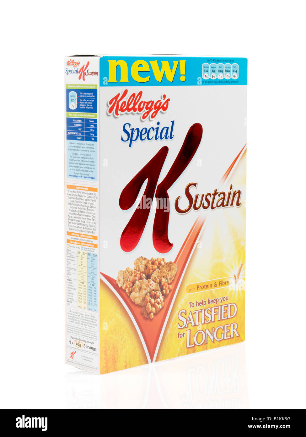 Special k sustain breakfast whole wheat cereals cereal box hires stock