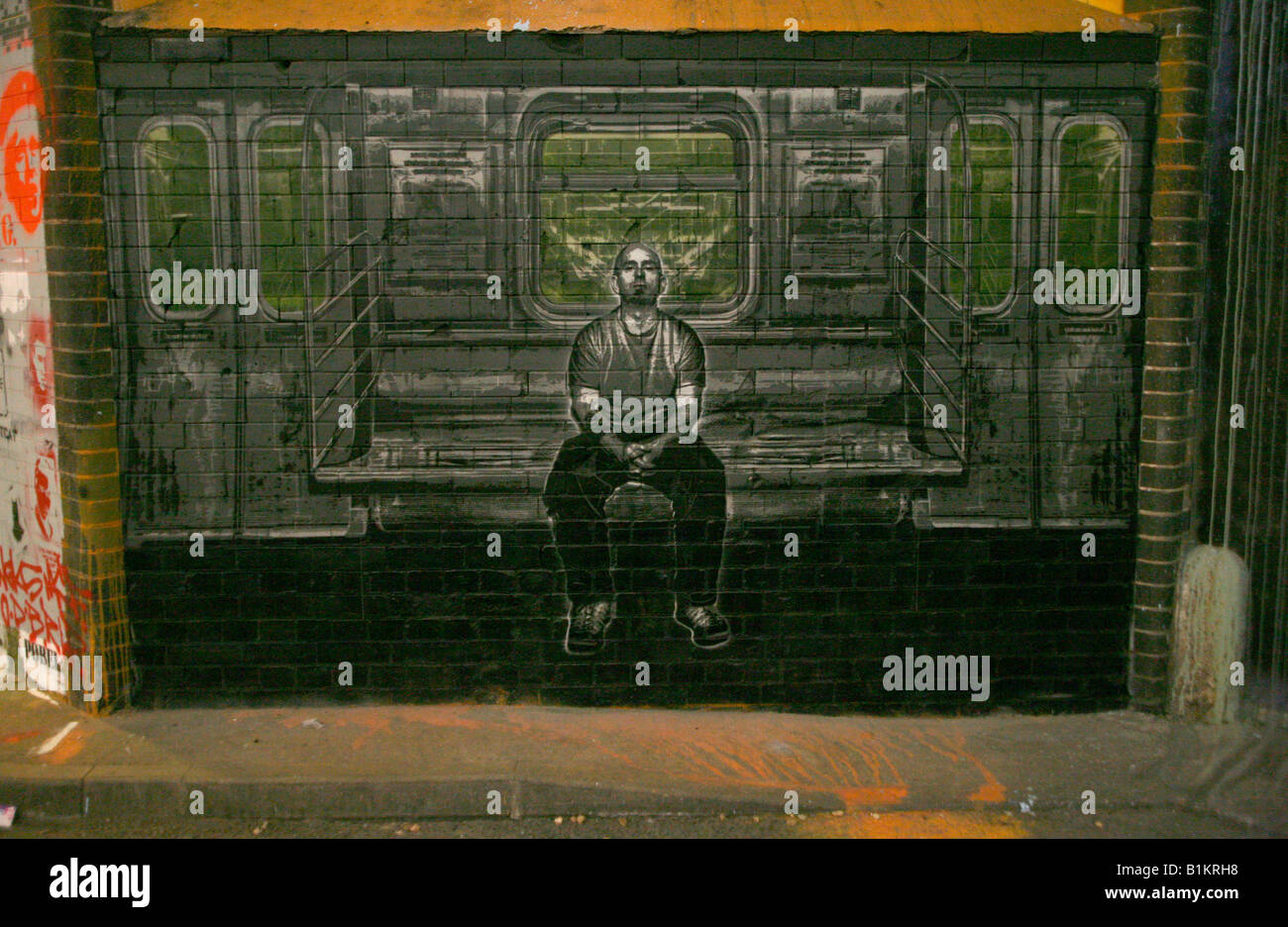 Artwork of a New York Subway carriage by steeev Stock Photo