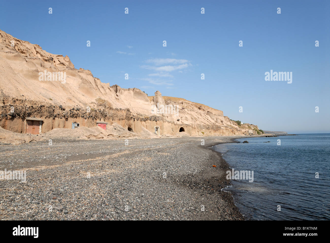 Beach in Santorini, Greece Stock Photo