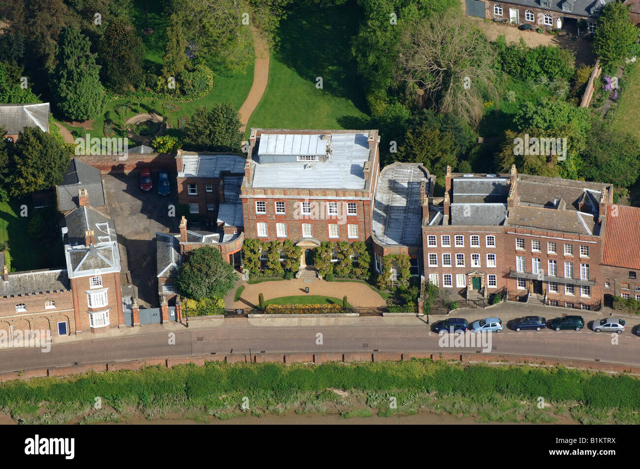 aerial view Peckover House Wisbech Cambridgeshire Stock Photo Alamy