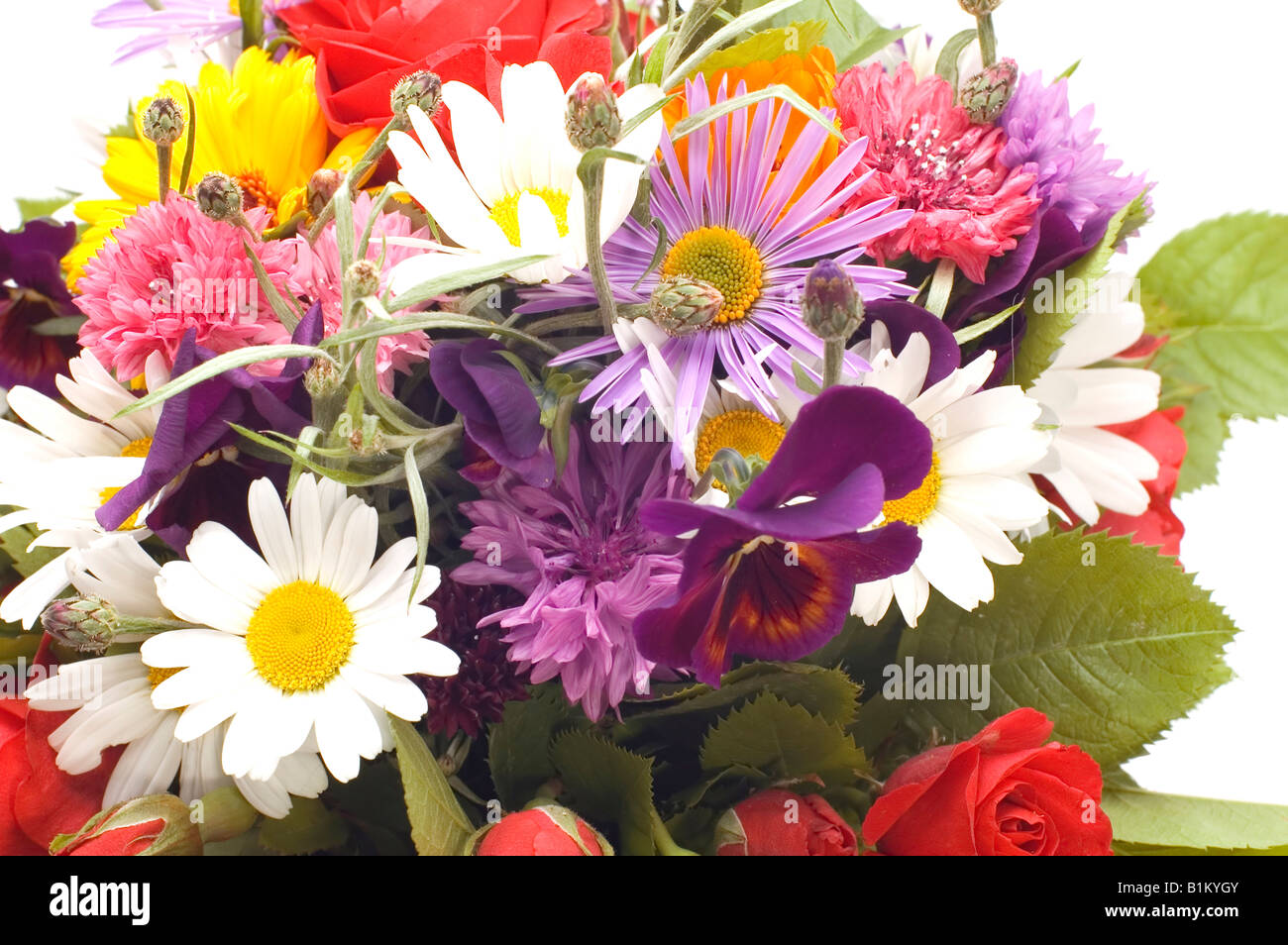 object on white bunch of flowers Stock Photo