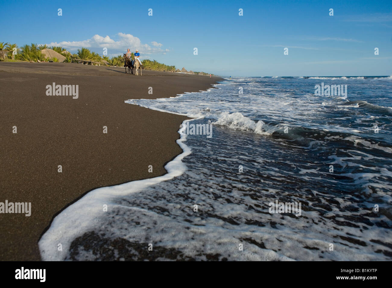 Monterrico black sand beach Pacific Coast Guatemala Stock Photo