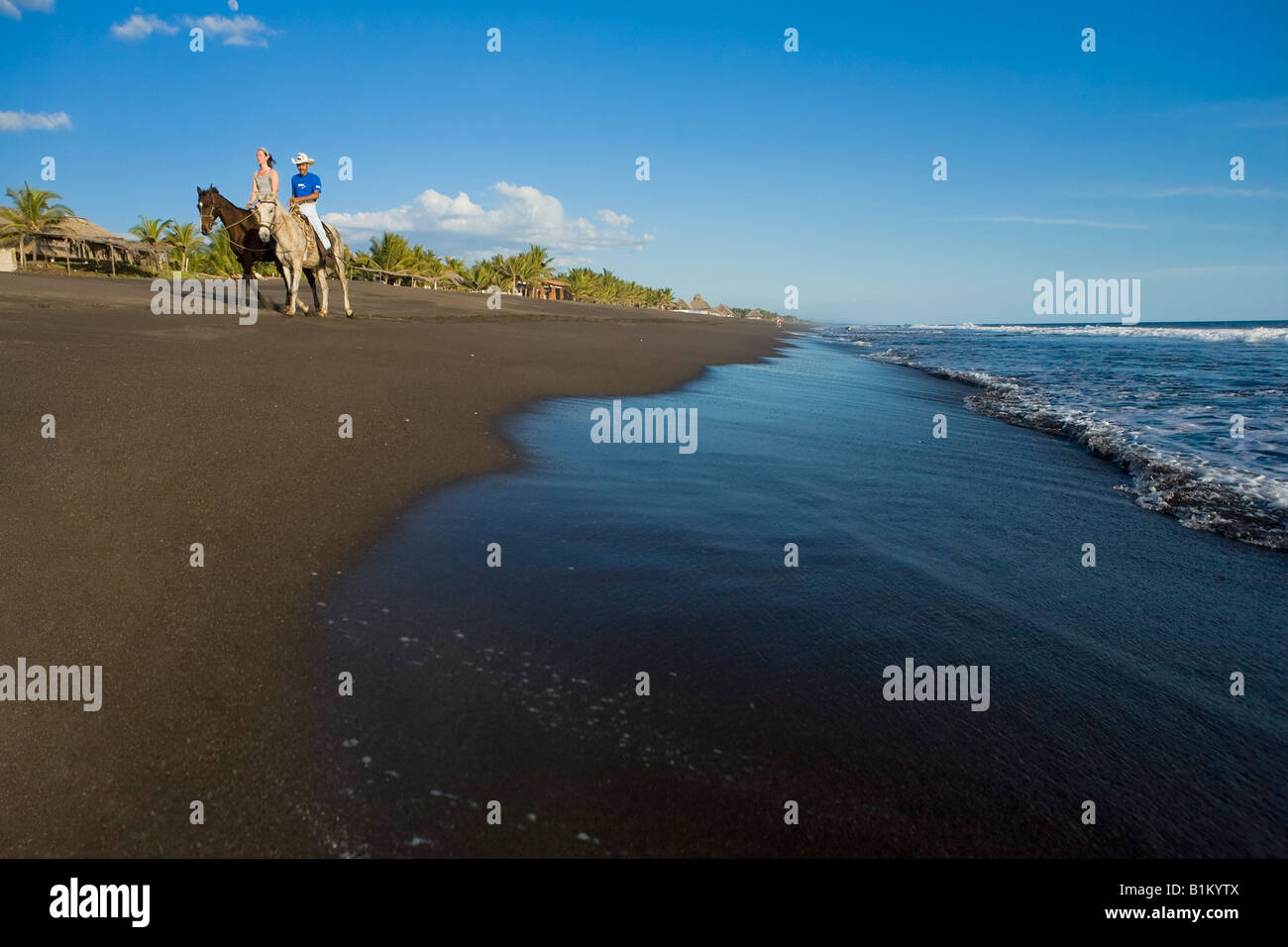 Monterrico black sand beach Pacific Coast Guatemala Stock Photo Alamy