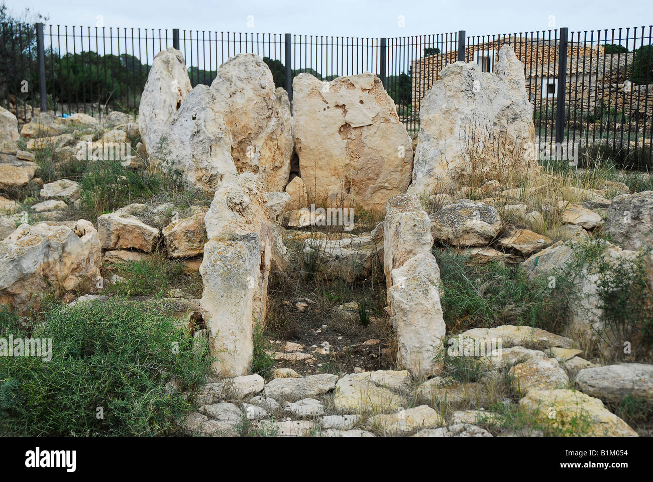 Ca Na Costa megalithic tomb FORMENTERA Balearic Islands SPAIN Stock Photo